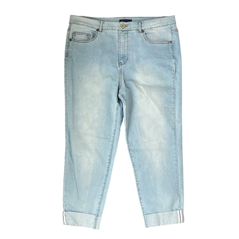 Issac Mizrahi Live Cropped High Rise Jeans